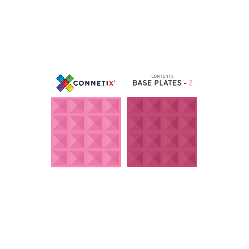 Base Plate Pack 2pc  PInk Berry Magnetic Tiles - Connetix