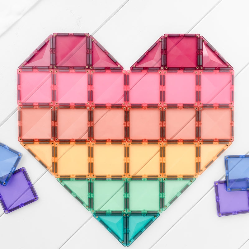 Pastel Mega Pack 202pc Magnetic Tiles - Connetix