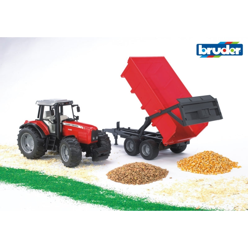 Massey Ferguson 7480 Tractor wTipping Trailer 1:16 - Bruder