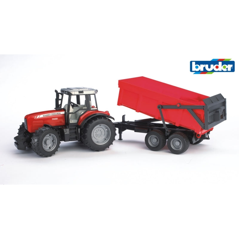 Massey Ferguson 7480 Tractor wTipping Trailer 1:16 - Bruder