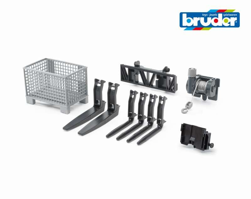 Cable Winch & Front Loader Forks - Bruder