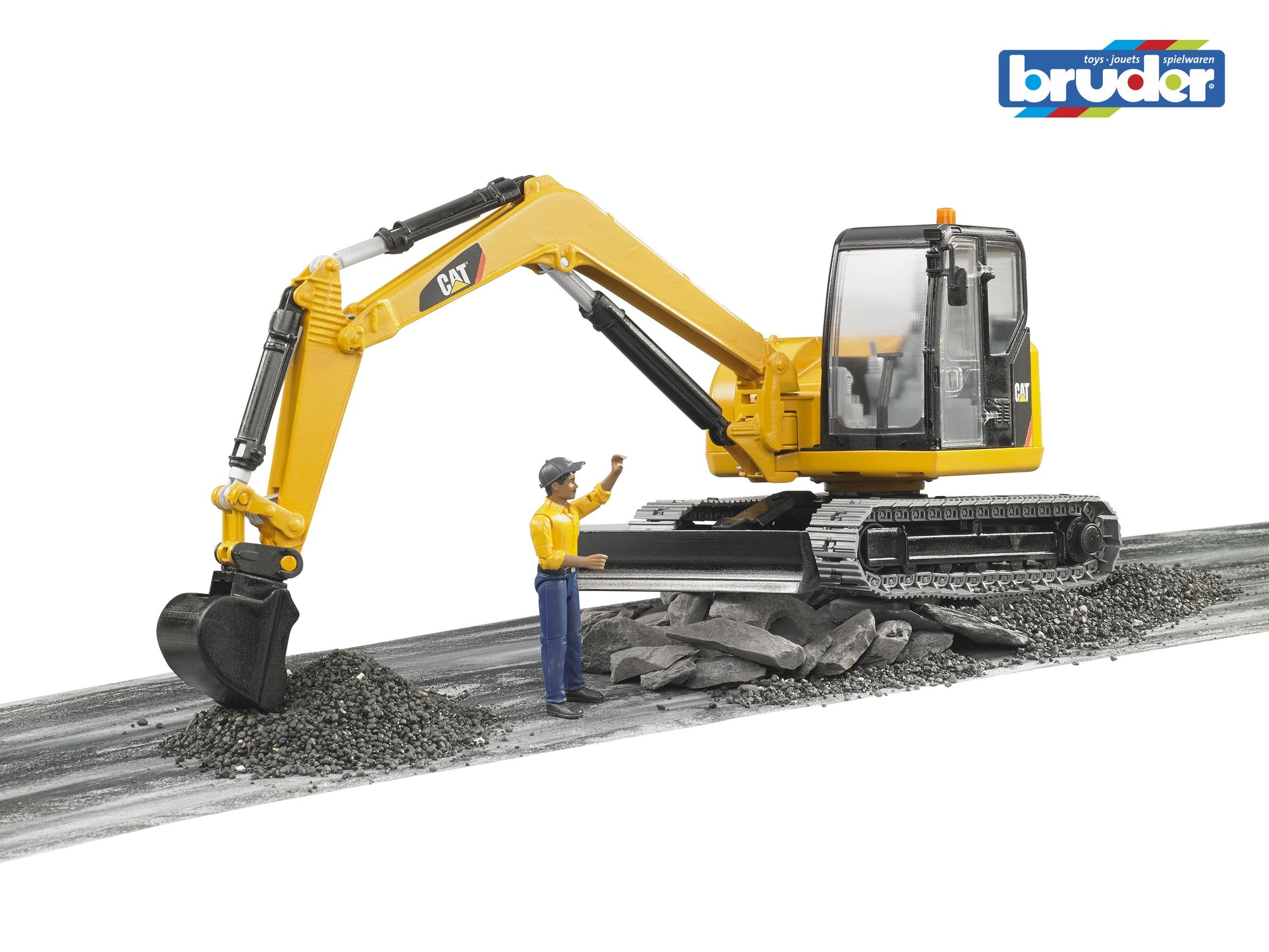 Caterpillar Mini Excavator w/worker 1:16 - Bruder
