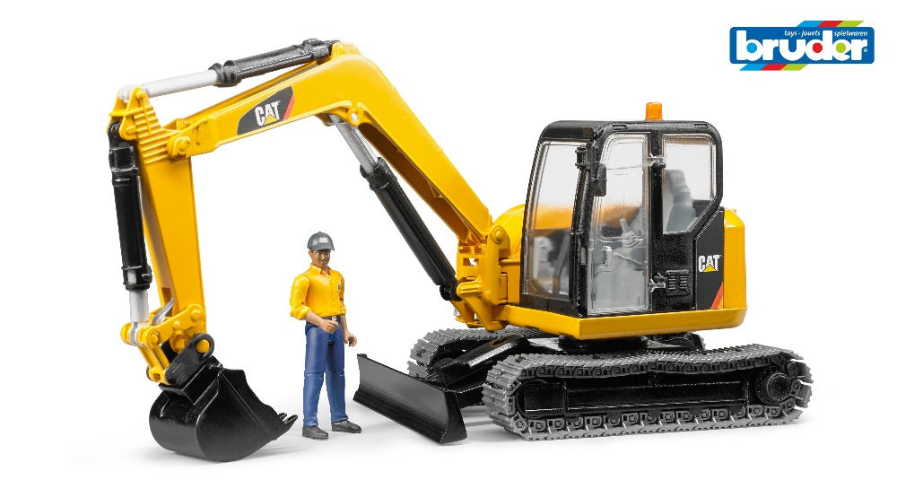 Caterpillar Mini Excavator w/worker 1:16 - Bruder