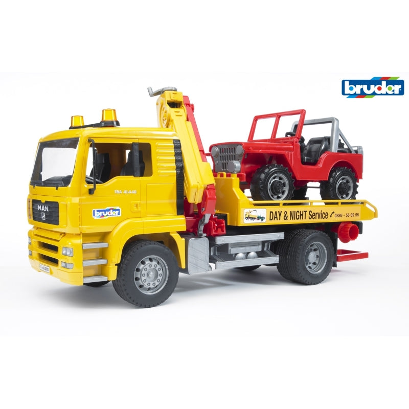 MAN TGA Breakdown Truck with Vehicle 1:16 - Bruder