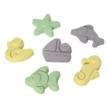 Sand Moulds 6pcs Bioplastic- Plasto