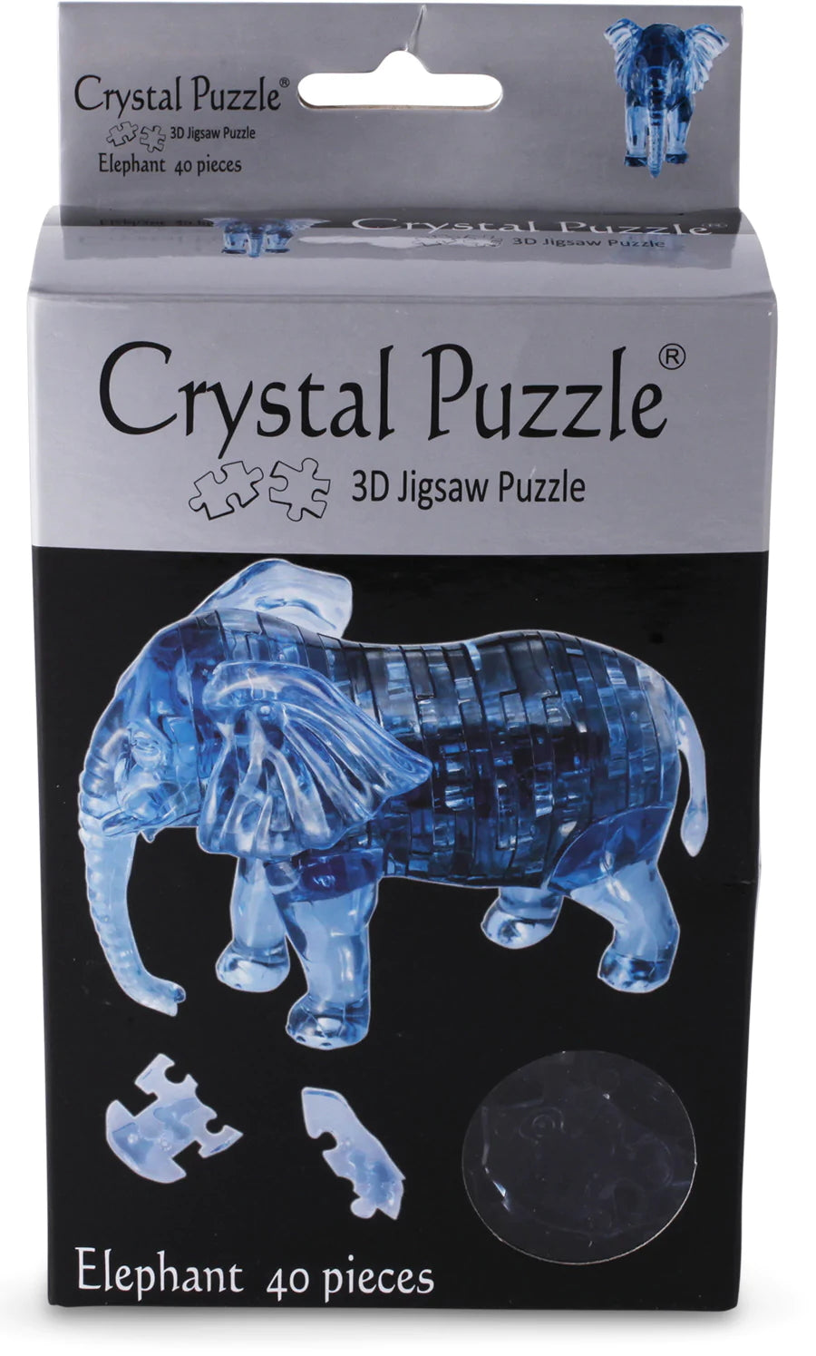 3D Blue Elephant - Crystal Puzzle