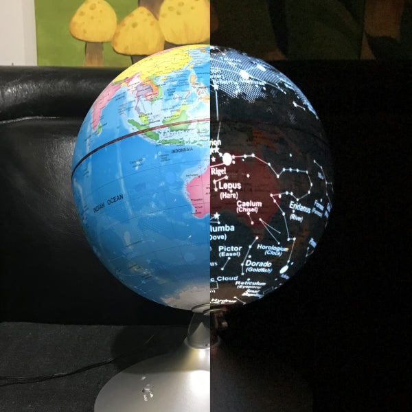Globe terrestre illuminé 2en1 avec constellations - Funique