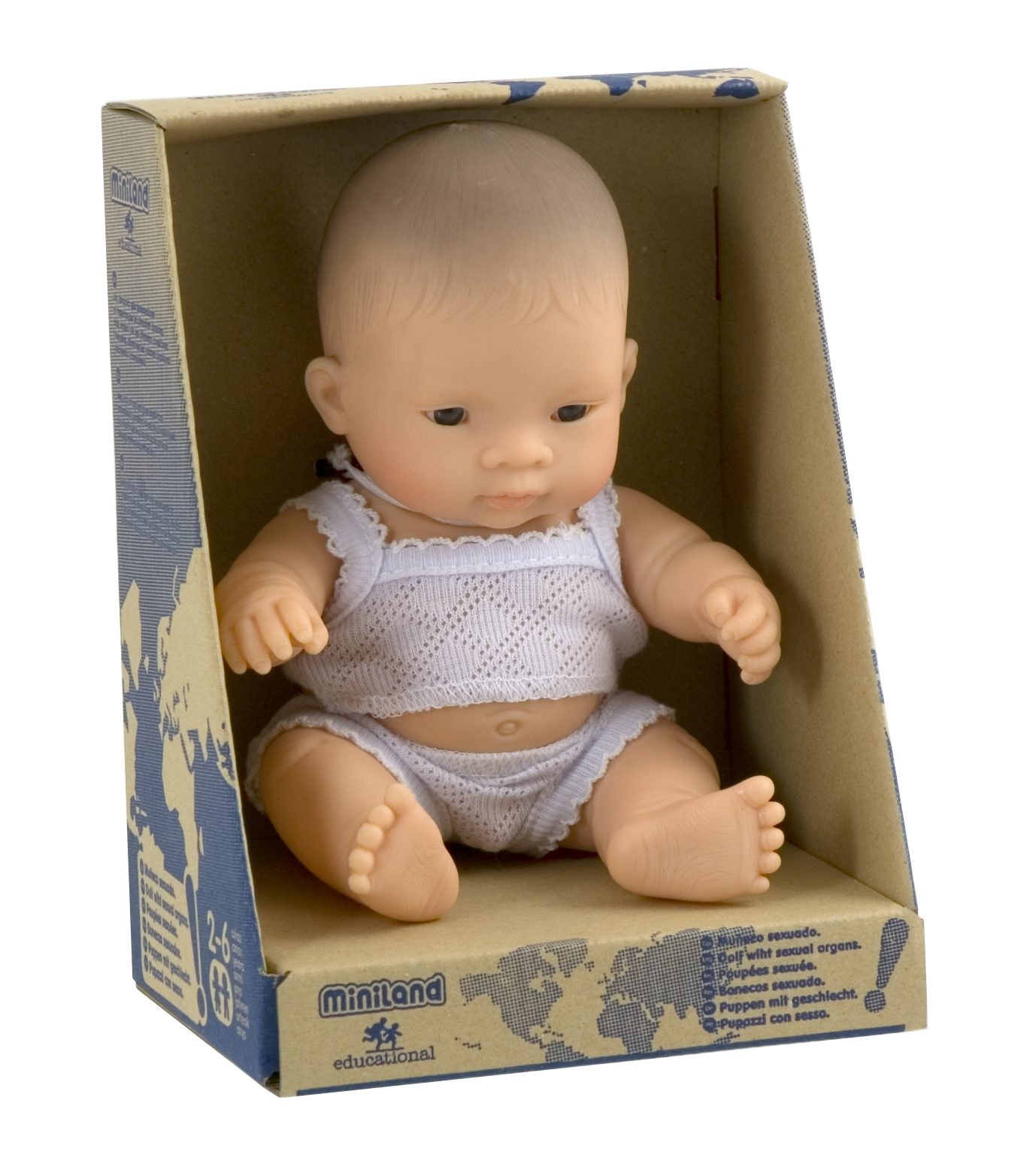 Asian Boy 21cm Baby Doll - Miniland box