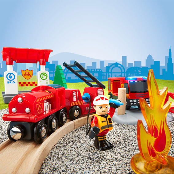 Firefighter Railway Set 18 pieces - Brio