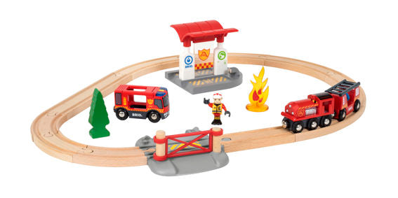 Firefighter Railway Set 18 pieces - Brio