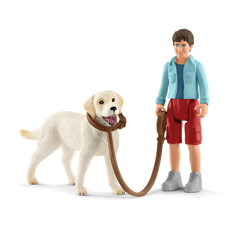 Walking with Labrador Retriever - Schleich