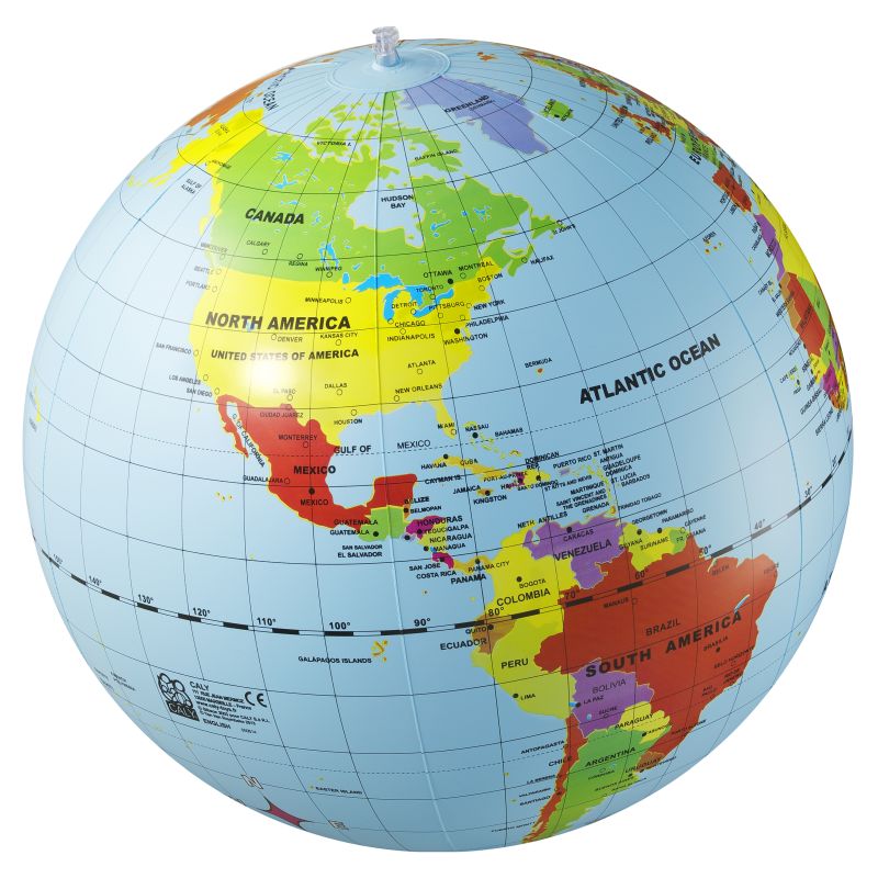 Giant Inflatable World Globe 50cm - Tiger Tribe