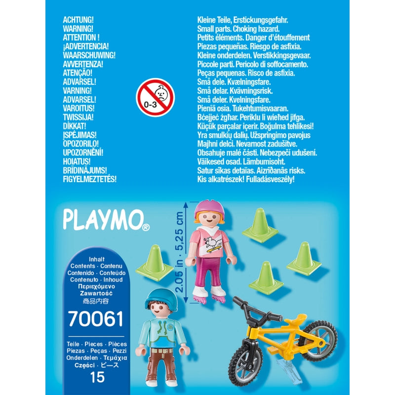 Children with Skates and Bike - Playmobil