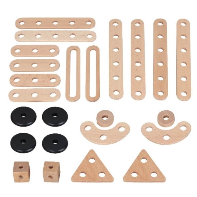 Wooden Construction Set 24pcs - MaMaMeMo