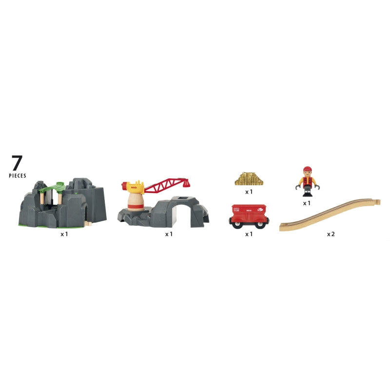 Crane and Mountain Tunnel - Brio