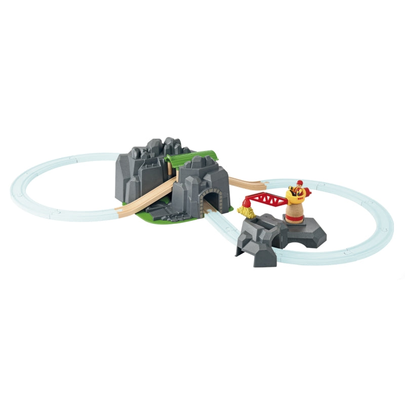 Crane and Mountain Tunnel - Brio