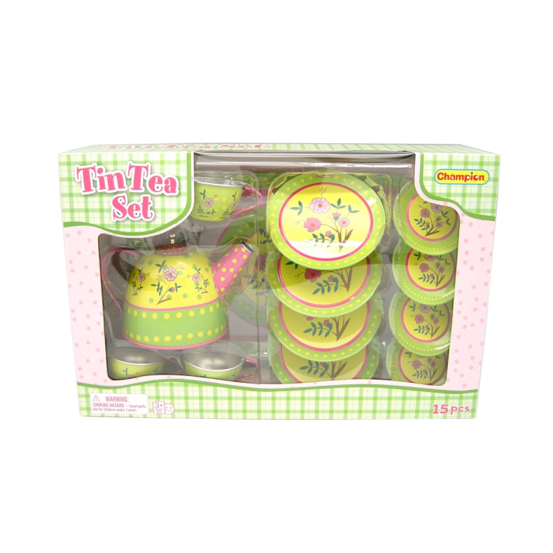 Flower Tin Tea Set