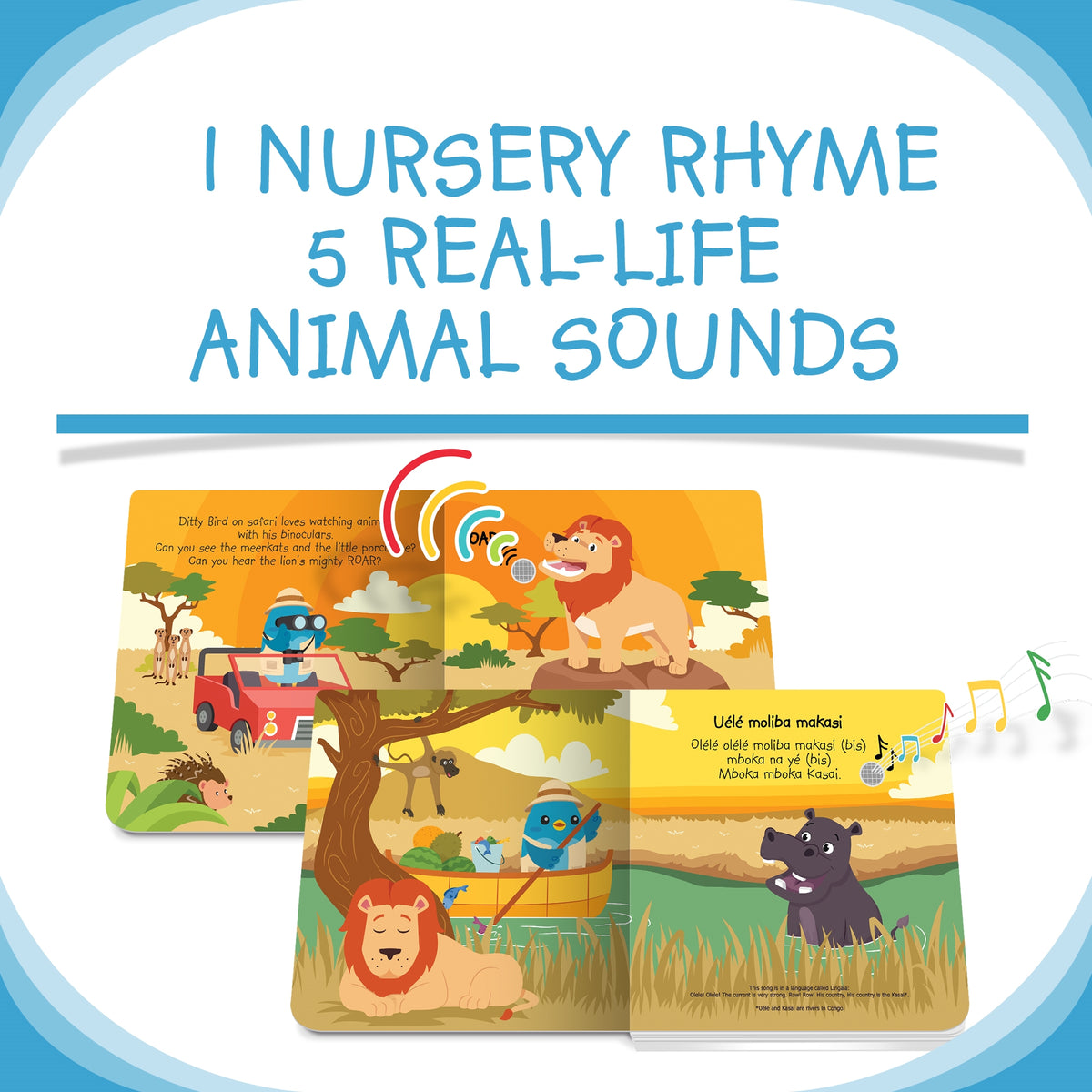Safari Animals Sound Book - Ditty Bird