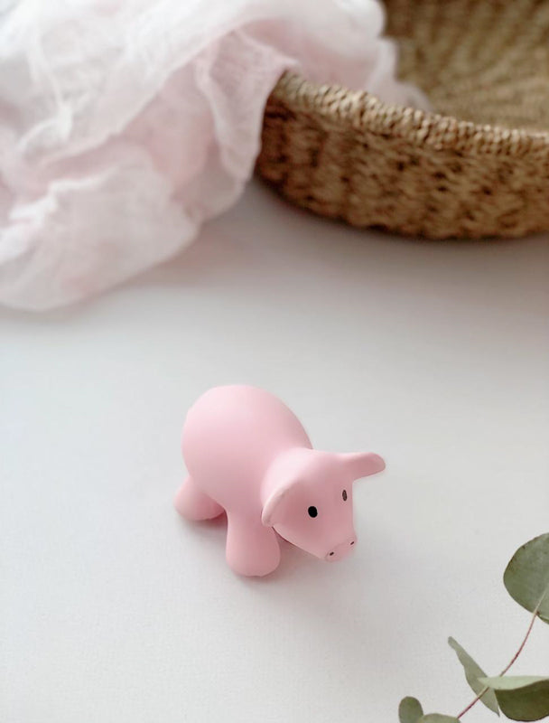 Pig My First Farm Rubber Animal - Tikiri