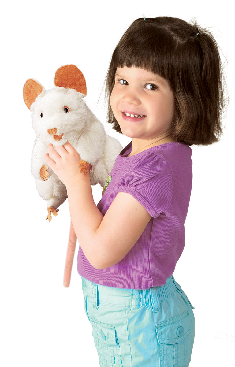 White Mouse Hand Puppet - Folkmanis