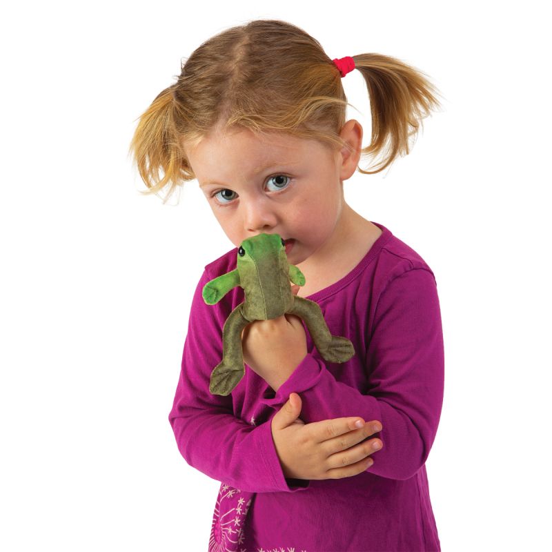 Mini Sitting Frog Finger Puppet - Folkmanis