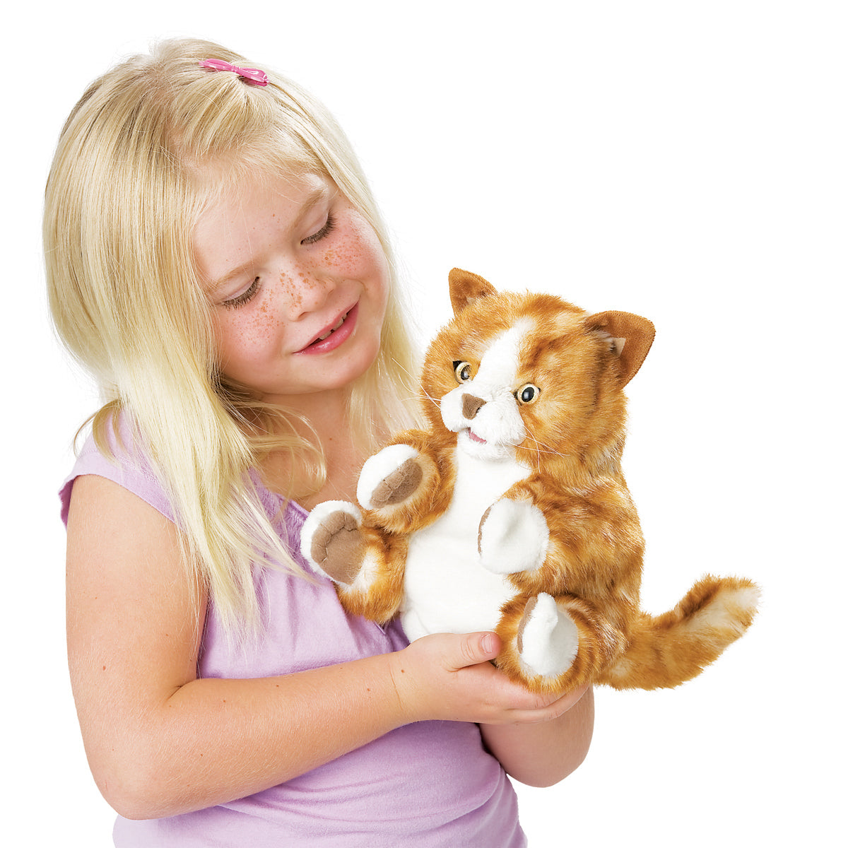 Orange Tabby Kitten Hand Puppet - Folkmanis