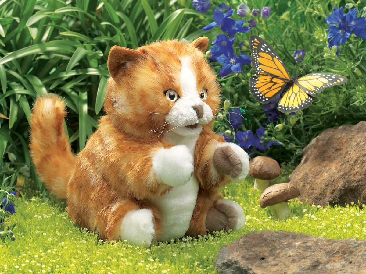Orange Tabby Kitten Hand Puppet - Folkmanis
