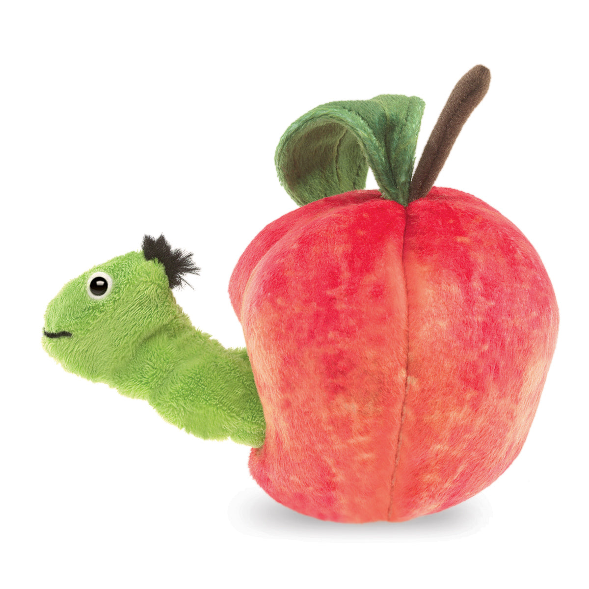 Worm in Apple Finger Puppet - Folkmanis