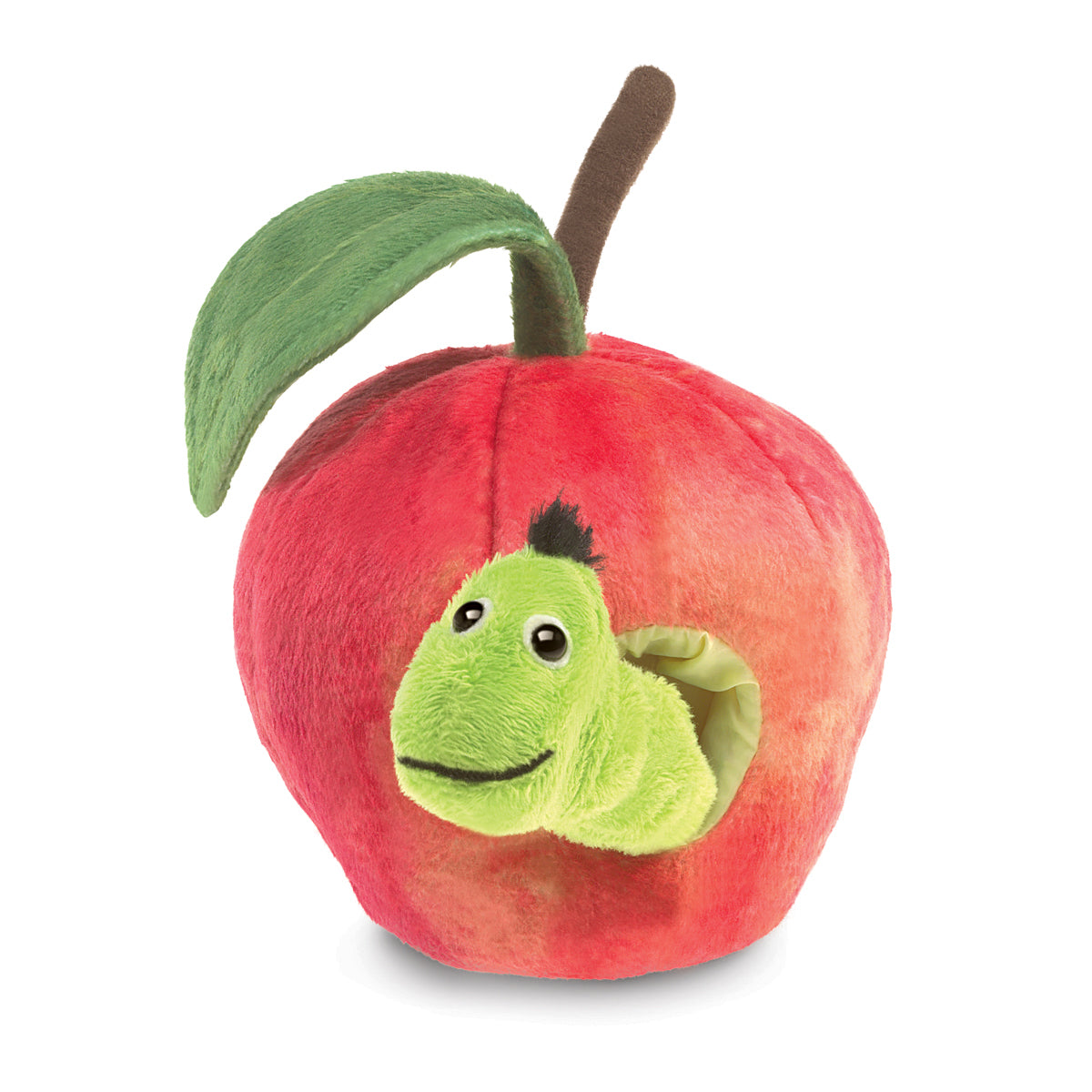 Worm in Apple Finger Puppet - Folkmanis