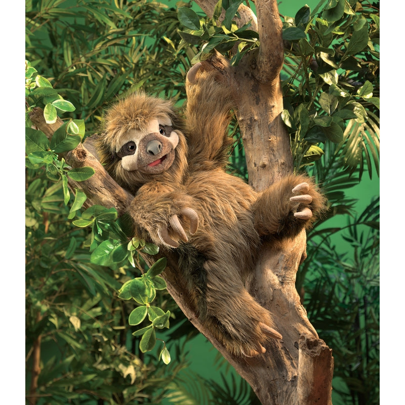 Three Toed Sloth Hand Puppet - Folkmanis