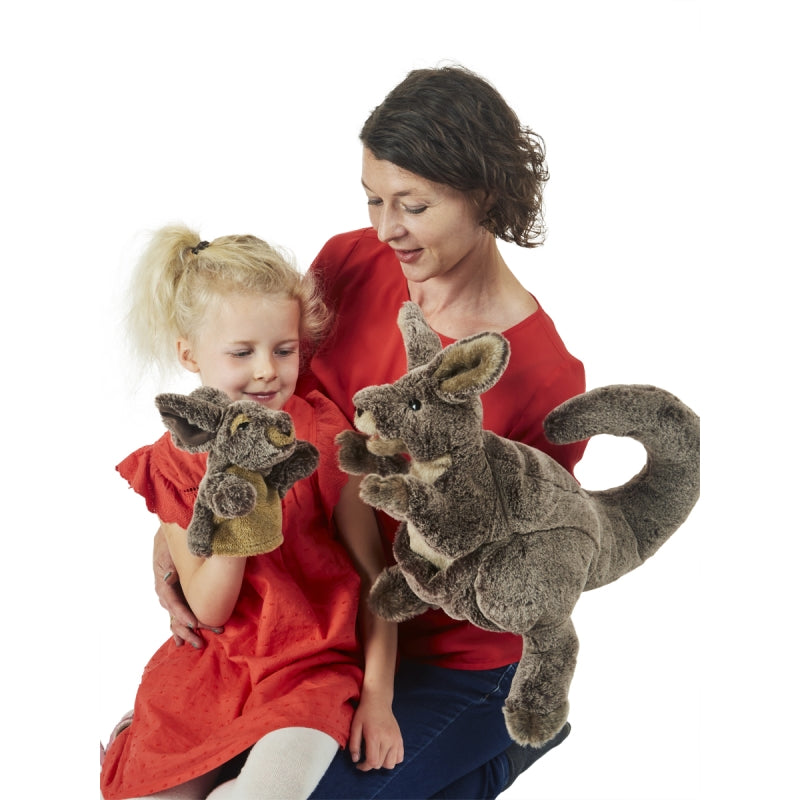 Kangaroo with Joey Hand Puppet - Folkmanis