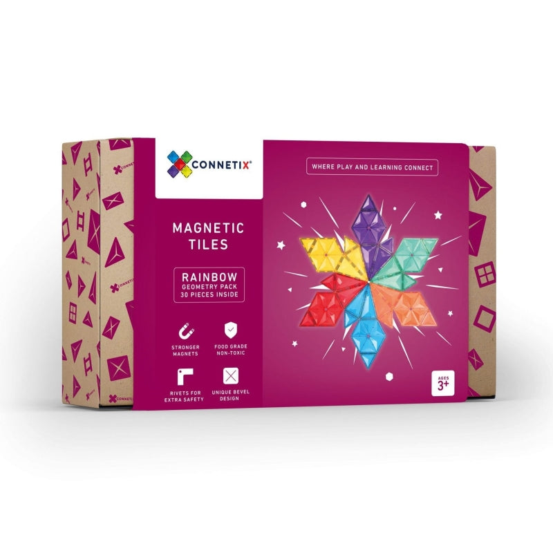 Geometry Pack 30pc Magnetic Tiles - Connetix