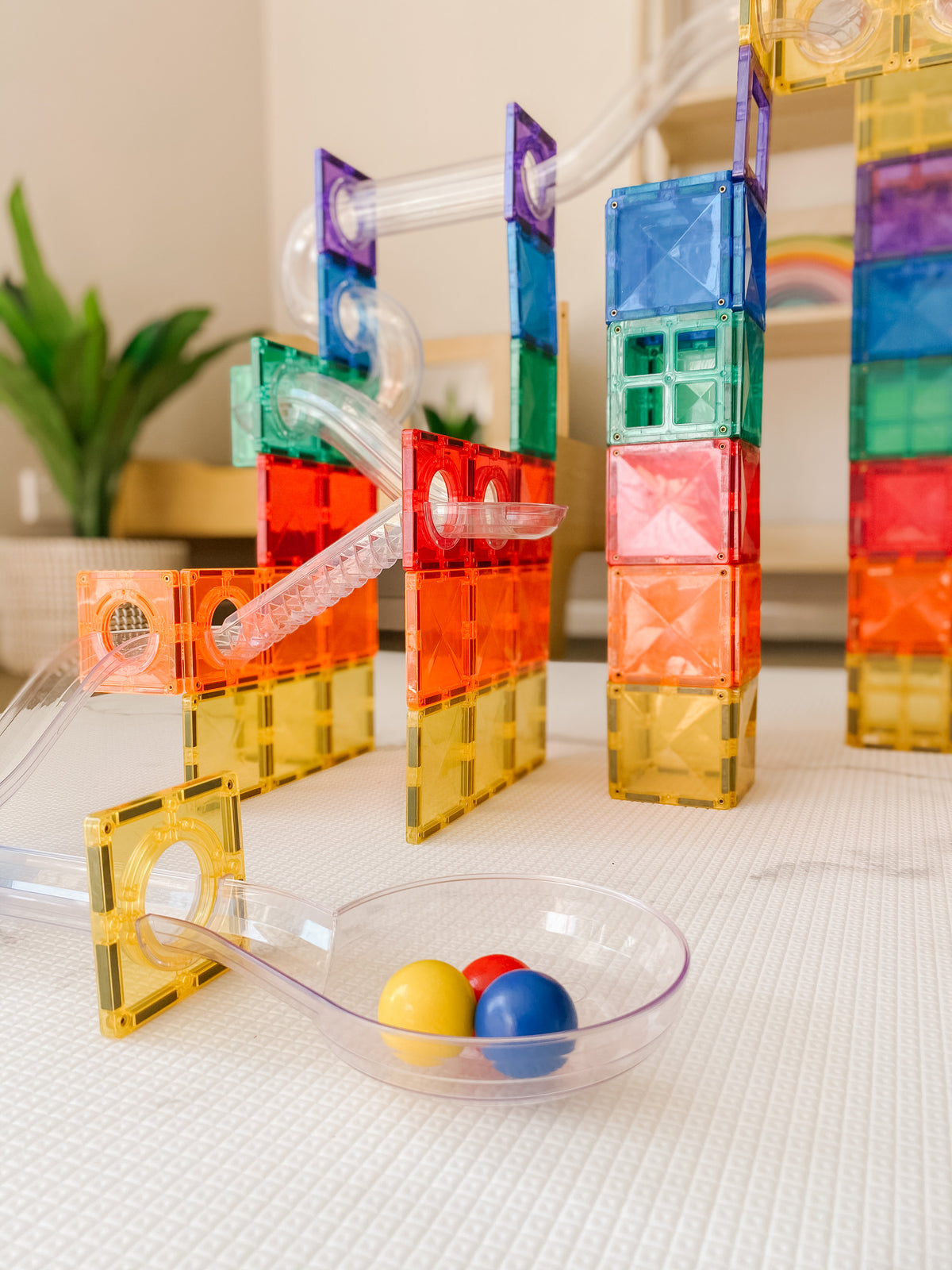 Ball Marble Run Pack 92 pieces Magnetic Tiles - Connetix