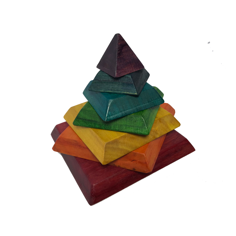 Chakra Pyramid Rainbow - In-Wood
