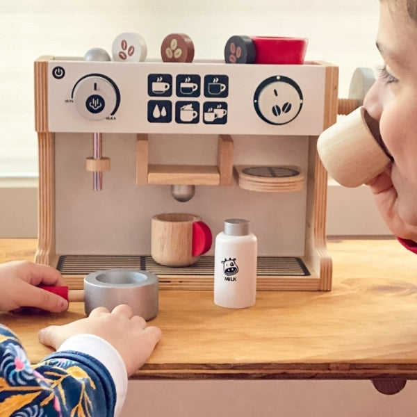 Wooden  Barista Coffee Maker -Im Toy