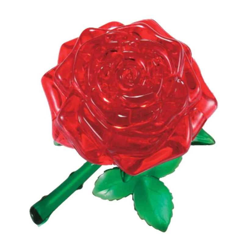 3D Red Rose - Crystal Puzzle