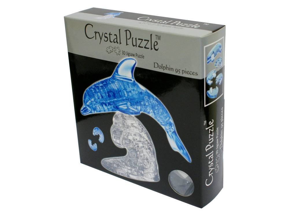 3D Blue Dolphin - Crystal Puzzle