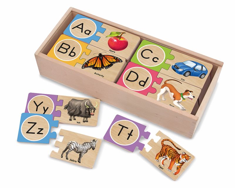 Alphabet Wooden Puzzle Cards - Melissa and Doug