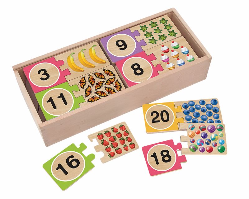 Numbers Wooden Puzzle Cards - Melissa and Doug