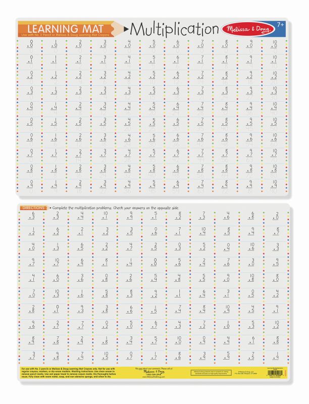 Multiplication Learning Mat - Melissa and Doug