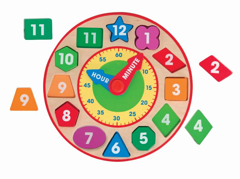 Wooden Shape Sorting Clock - Melissa and Doug