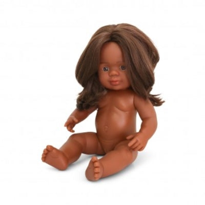 Aboriginal Girl 38cm Baby Doll (undressed) - Miniland