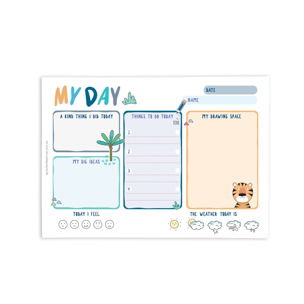 Blue My Day Planner - Sprout and Sparrow
