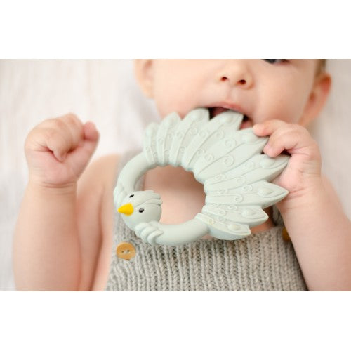 Teether Peacock Light Blue - Natruba