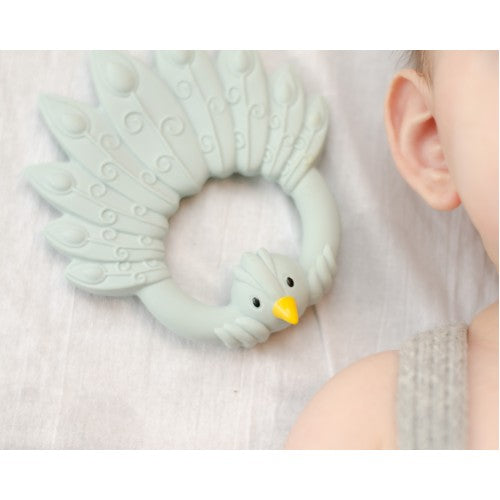 Teether Peacock Light Blue - Natruba