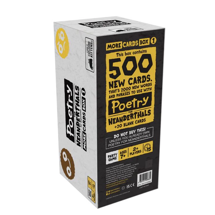 Poetry for Neanderthals Expansion (by Exploding Kittens)