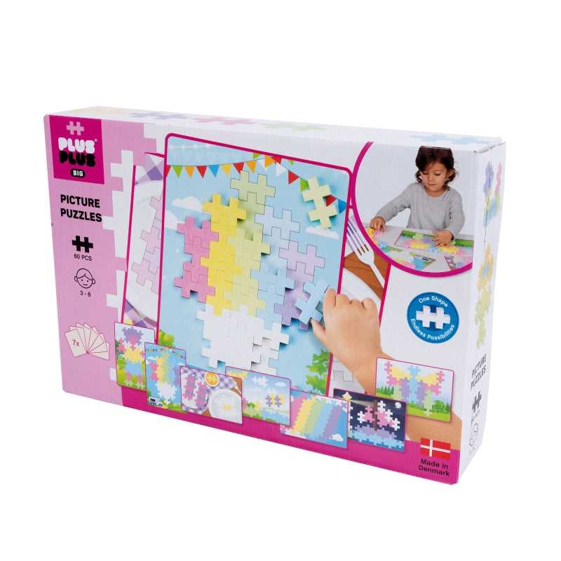 BIG Pastel Picture Puzzle Blocks 60pcs - Plus Plus