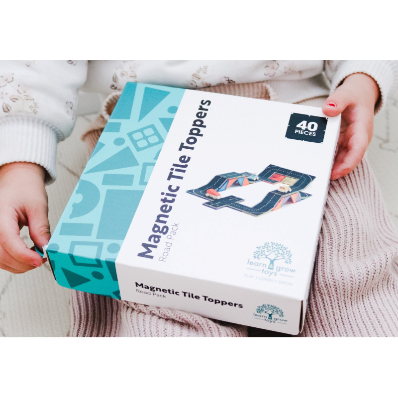 Magnetic Tile Topper Road Pack 40 pc - Learn and Grow Toys