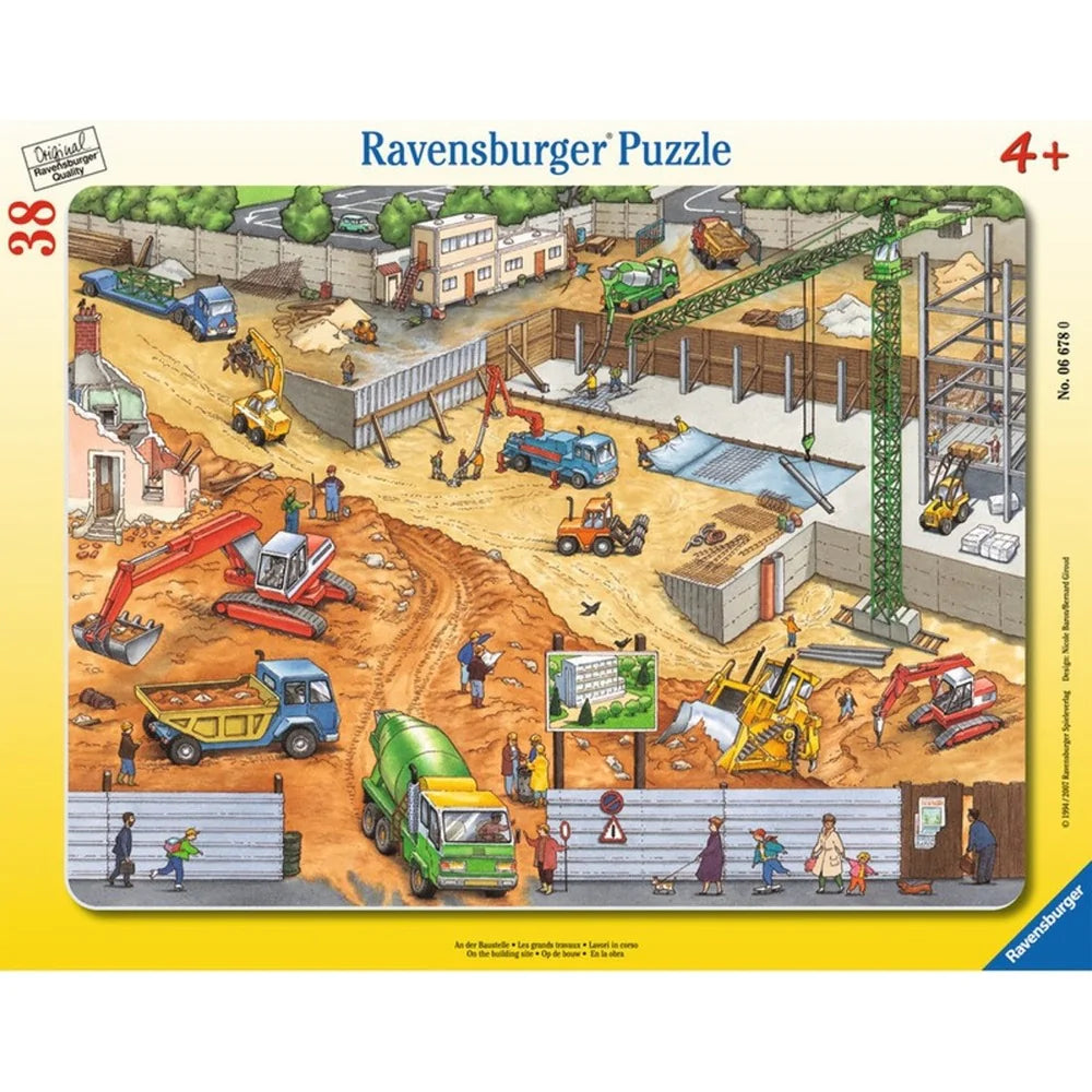 On the Building Site 38pc Frame Puzzle - Ravensburger