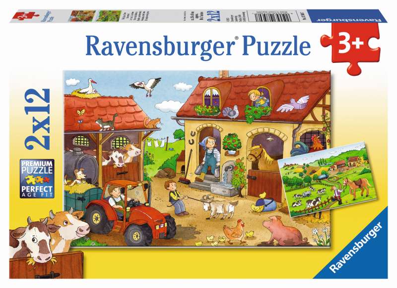 Working on the Farm Puzzle 2x12pc - Ravensburger